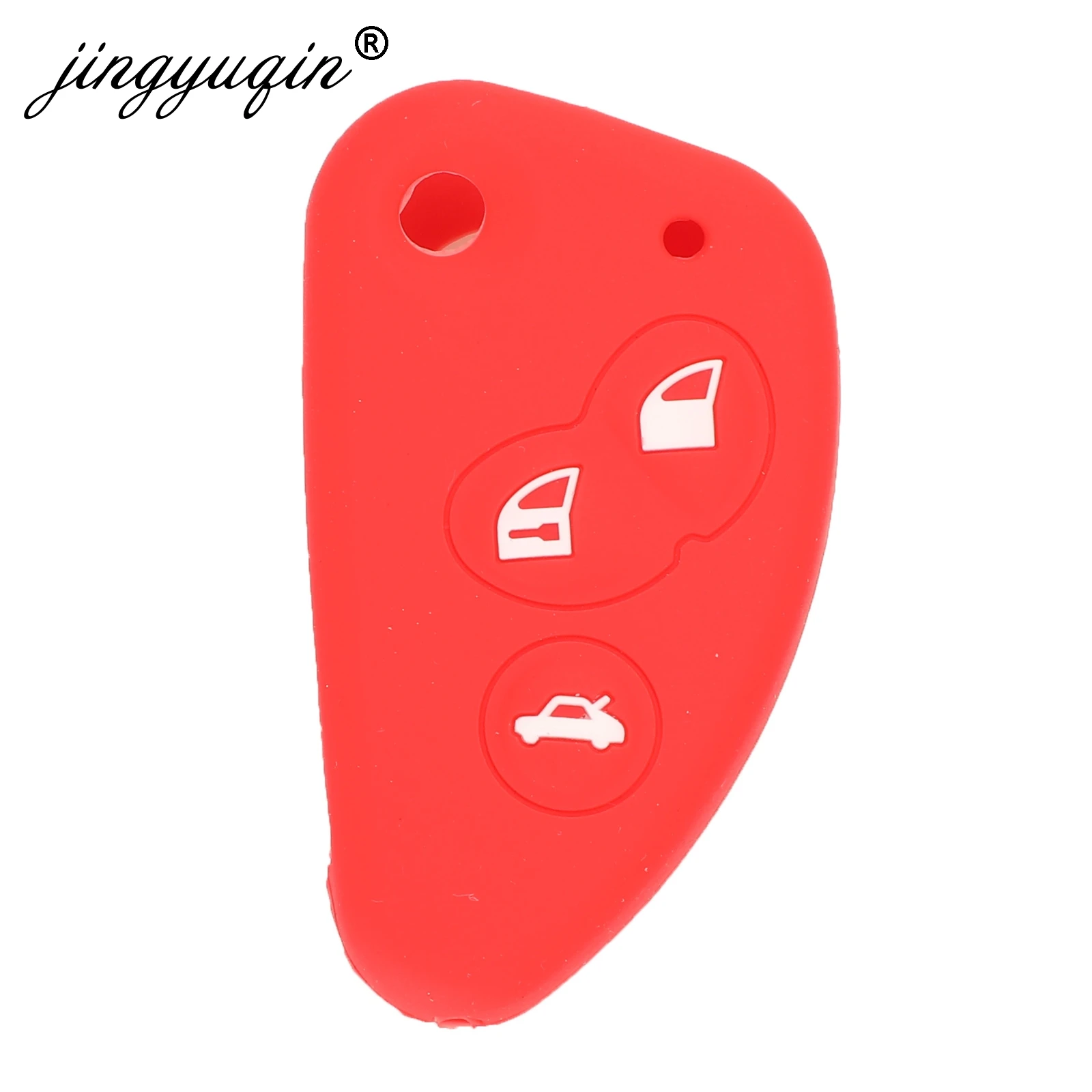 Jingyuqin 30 шт. 2/3 кнопки силиконовые резиновые ключи для Alfa Romeo 147 166 156 JTD TS GT Флип складной чехол для ключей защита