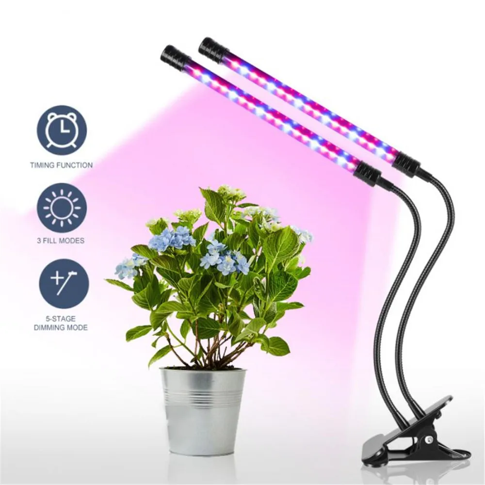 

9W 18W 27W Led Grow Light Timer Phyto лампа для растений полный спектр Grow Box Light USB 5 Dimmable для комнатных саженцев растений le