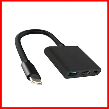 

3-in-1 Thunderbolt 3 Adapter USB Type C Hub to HDMI USB-C Hub Dock for PC for Macbook