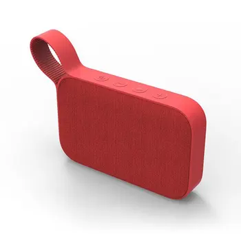 

Red Fabric Wireless Speaker Portable Subwoofer Speaker Outdoor Waterproof HiFi Stereo Long Playing Time One Button Handfree