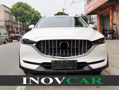 Одна пара глянцевая черная GT Алмазная стильная глянцевая черная Решетка переднего бампера для Мазда CX-8 сотовая сетка для гриля