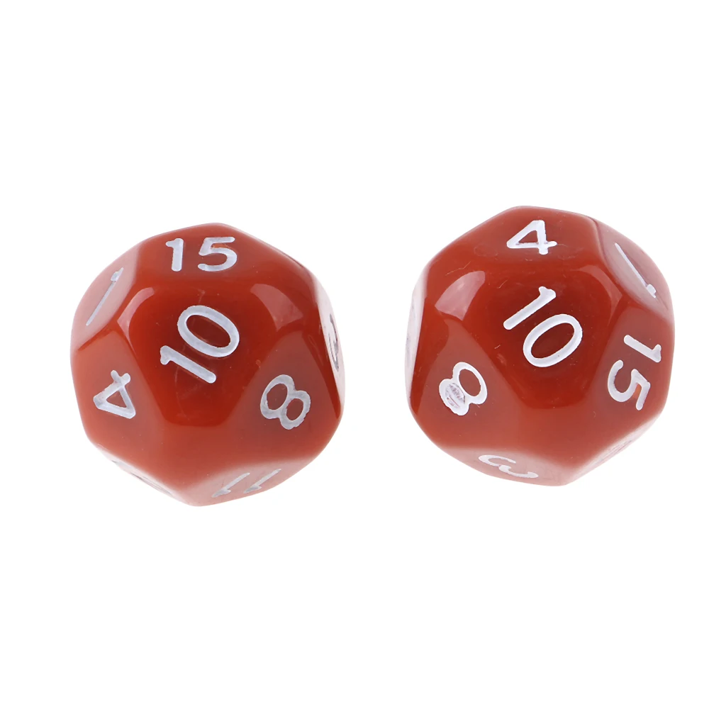 10Pcs 16-Sided D16 Acrylic Dices Table Game Accessory Toys for DND MTG TRPG Table Board Games