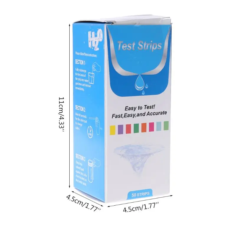 50 &100strips Water Test Paper 6in1 pH alkalinity Nitrite Chlorine Hardness 6in1 Test Strips for Pool,Aquarium water