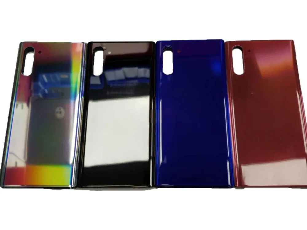 1 шт. чехол со стеклянным корпусом для samsung Galaxy Note10 plus N10 plus, запасная крышка для задней крышки батареи+ наклейка