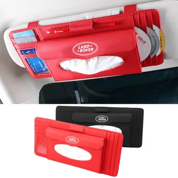 

Car Interior Leather Hanging CD Card Clip Tissue Box For Land Rover Defender Aurora Discovery Sport Range Rover Evoque L32 Vogue