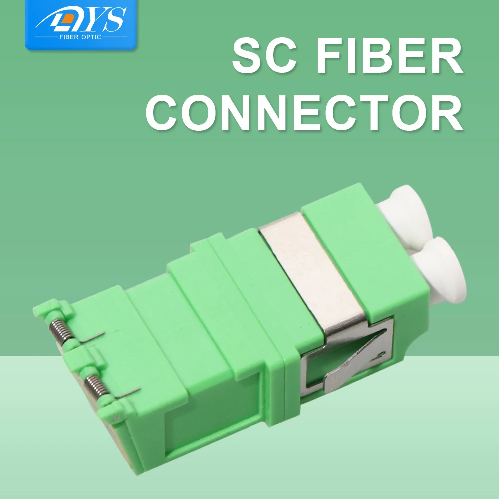 

50pcs LC/APC to LC/APC Singlemode Optical Fiber Coupler Plastic Flange FTTH LC Fiber Optic Connector