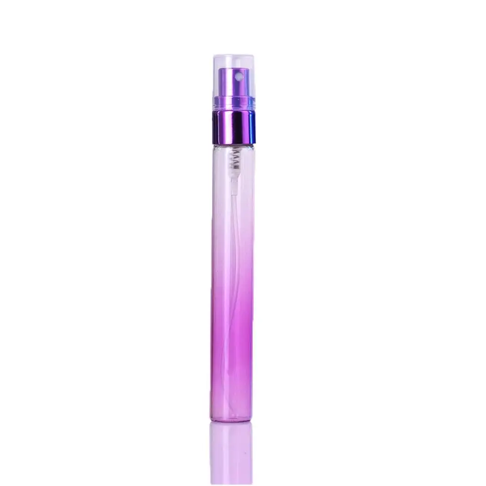 purple MUB-102 шт 10 мл многоразовые многоцветные флаконы для духов мини-спрей-насос чехол для духов пустые стеклянные флаконы для духов - Цвет: purple