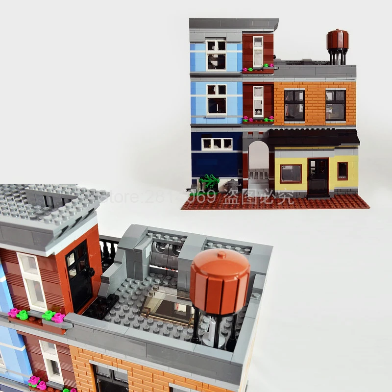 15011, 2262 шт, набор для офиса детектива с городской улицей, набор "Мстители", сборные строительные блоки, игрушки, совместимые с 10246