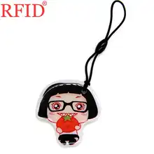 ID 125Khz EM4305 EM4205 Rewritable Writable Keyfob Token Tag RFID Card Cartoon Waterproof Keychain Access Control Card 1pcs