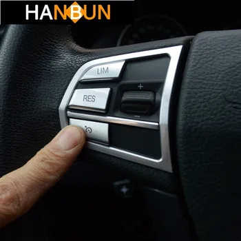 

Chrome Car Styling Steering Wheel Buttons Decoration Frame Cover For BMW 5/7 Series GT F10 F07 F01 Interior Accessories Stickers