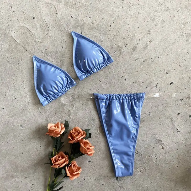 

Women 2020 Bikini Set Liquid Swimwear Triangle Bathing Suit Brazilian Swimsuit M68D