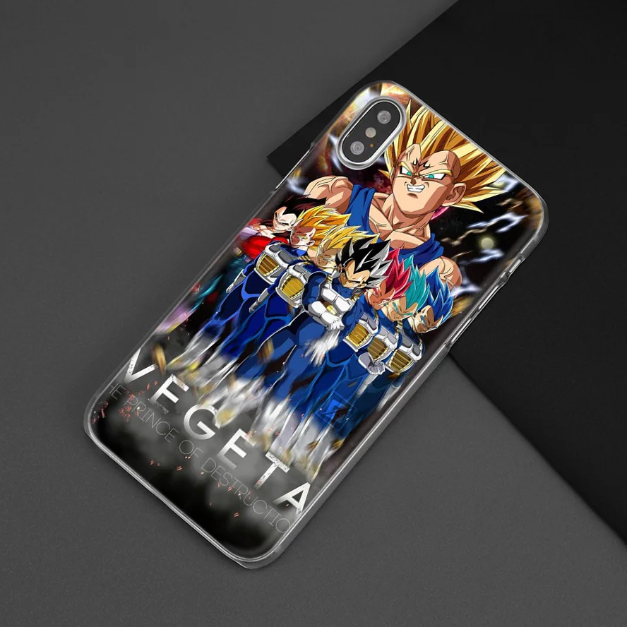 Vegeta Dragon Ball Z чехол для Apple iPhone 11 Pro XS Max XR X 10 7S 8 6 6S Plus+ 5 SE 5S 4S 4 5C Жесткий PC телефон Coque аниме