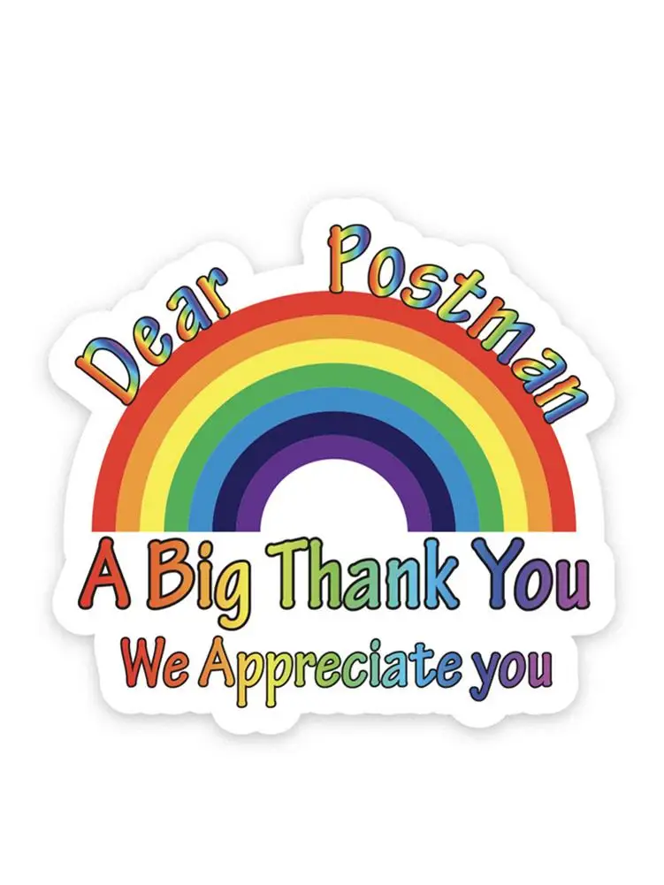 B Rainbow Window Wall Sticker Thank You NHS And Key Workers Charity Decal