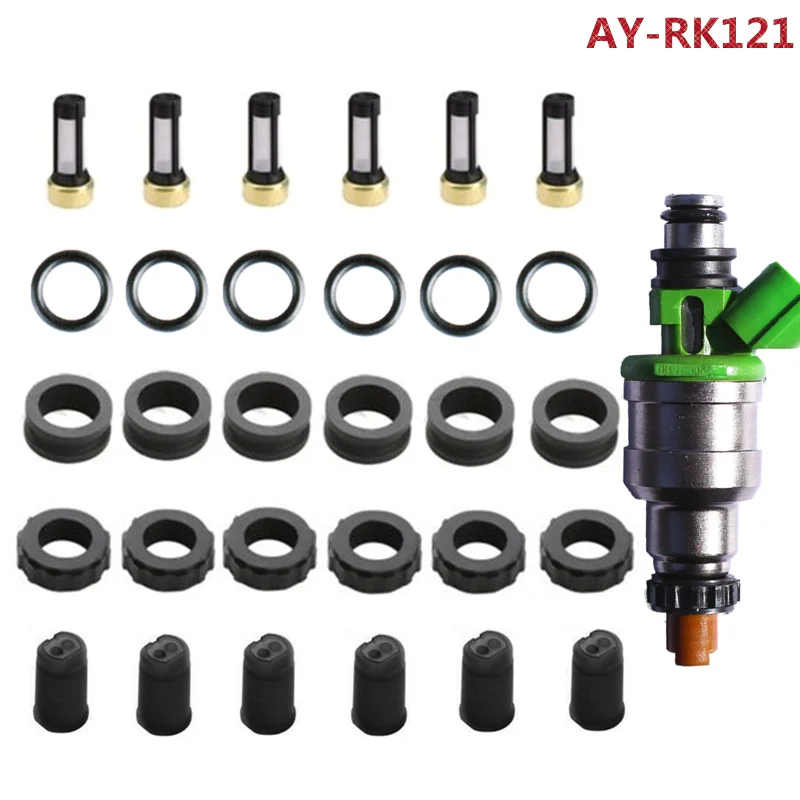 

Free shipping wholesale 6sets Fuel Injector Repair Kit Fuel Injector Set for Mazda MPV 1989-1998 3.0 195500-1980 (AY-RK121)