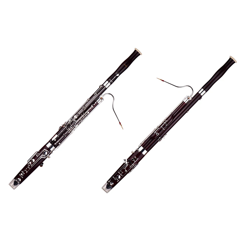 Ammoon Professional C Key Bassoon Maple Wood Body cupronicel ключи с серебристым напылением с тростниковыми перчатки, Чистящая салфетка чехол для переноски