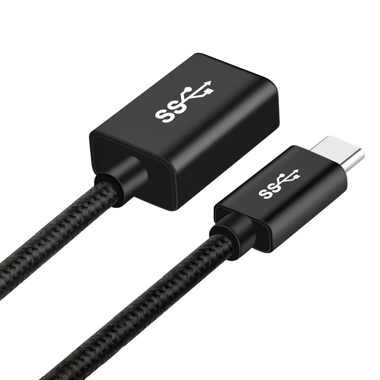 JABS Usb-C Otg кабель type-C штекер к Usb 3,0 Женский металлический конвертер для samsung S10 S9 MacBook Xiaomi Mi8 huawei Usb3.0 к type-C