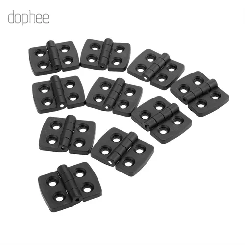 Dopee 10 шт. черный мини пластиковый дверной подшипник прикладочные петли ящика шкафа Ювелирная коробка Петля для мебельного Оборудования