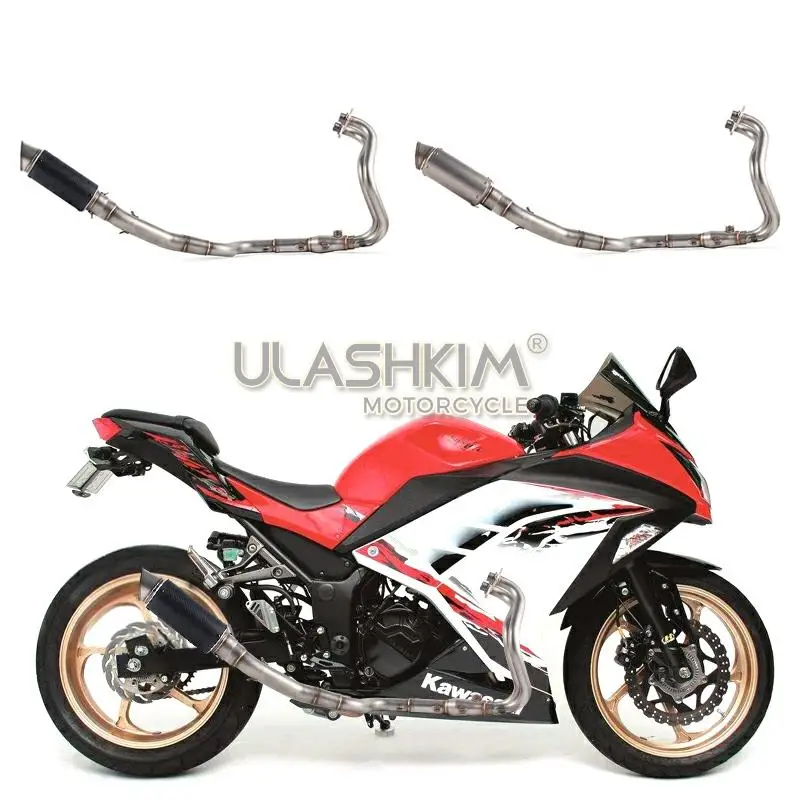 Полная выхлопная система мотоцикла без шнуровки для kawasaki Ninja 250 250R 300 Ninja250 ninja300 средняя труба с DB-KILLER
