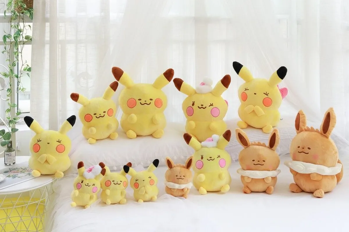 Такара TOMY Покемон каваи Пикачу Eevee плюшевые игрушки прекрасный мультфильм мягкие диван подушка кукла милый подарок для девочки подарок