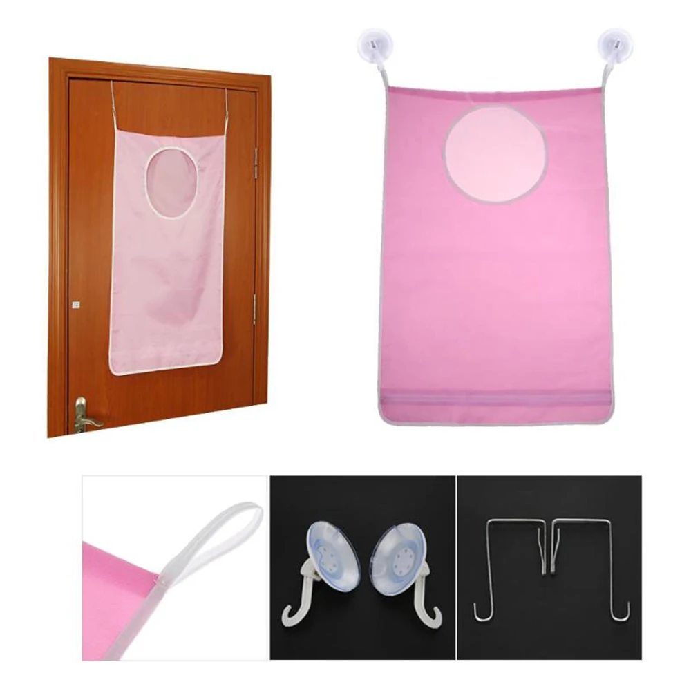 Portable Hanging Home Storage Bags Large Capacity Laundry Bags Behind The Doors Portable Durable Oxford Bags With 4 Hooks