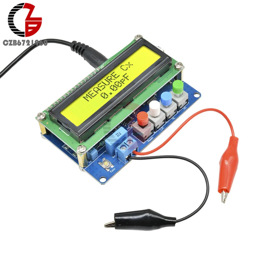 Yellow Light LC100-A 1602 ЖК-дисплей цифровой L/C инструмент для измерения емкости и индуктивности Autoranging конденсатор индуктор тестер 1pF-100mF 1uH-100H - Цвет: Yellow Light