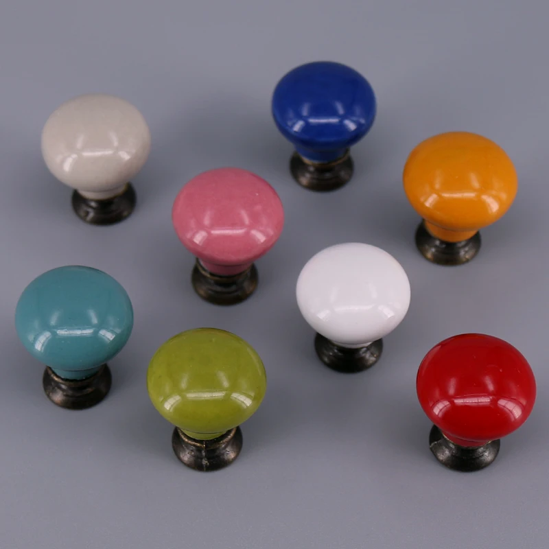 

1PC Mini Ceramic Knob Cabinet Cupboard Door Drawer Locker Furniture Pull Handles Small wooden cases knobs