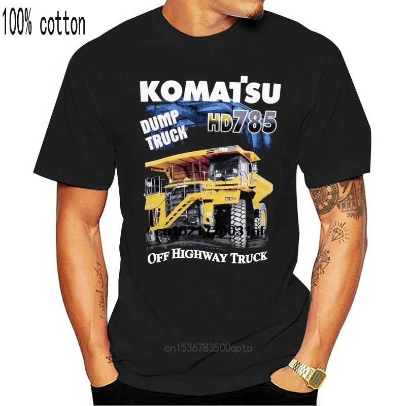 Мужская футболка новый фронтальный погрузчик Komatsu Самосвал внедорожных