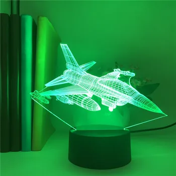 

Blutetooth Control 3D Lamp Hot Present Dropship Wall Lamp Atmosphere Fighter Warcraft Plane Decorative Colorful 3D Lava Lamp