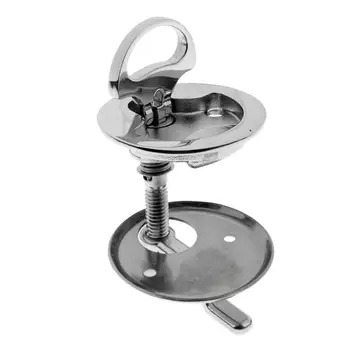 

Polished Marine Boat Cam Latch 316 Stainless Steel Hatch Pull W/ Turning Lock Lift Handle Boat Parts Accessories