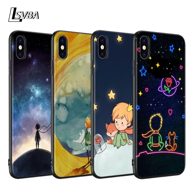 Черный чехол для iPhone 11 Pro Max мягкий милый маленький принц XS XR X 8 7 6S 6 Plus 5S 5 телефона |