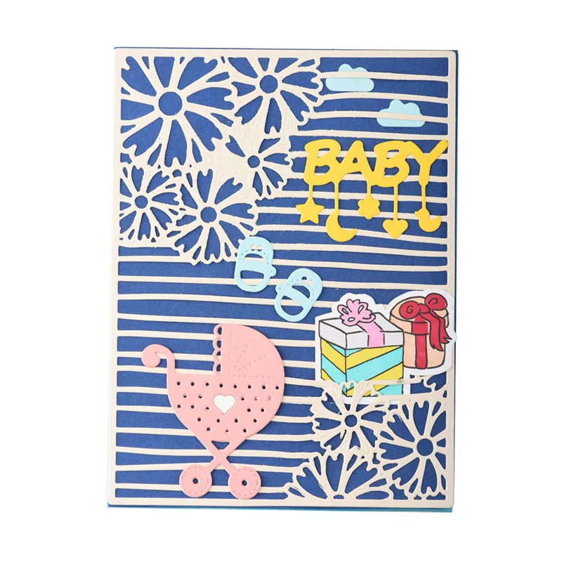 

InLoveArts New Baby Metal Cutting Dies Baby Stroller for Craft Die Scrapbooking Embossing Stencil DIY Die Cut Card Decoration