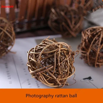 

Photography rattan ball photo props home decoration products retro atmosphere layout photography props CD50 T07