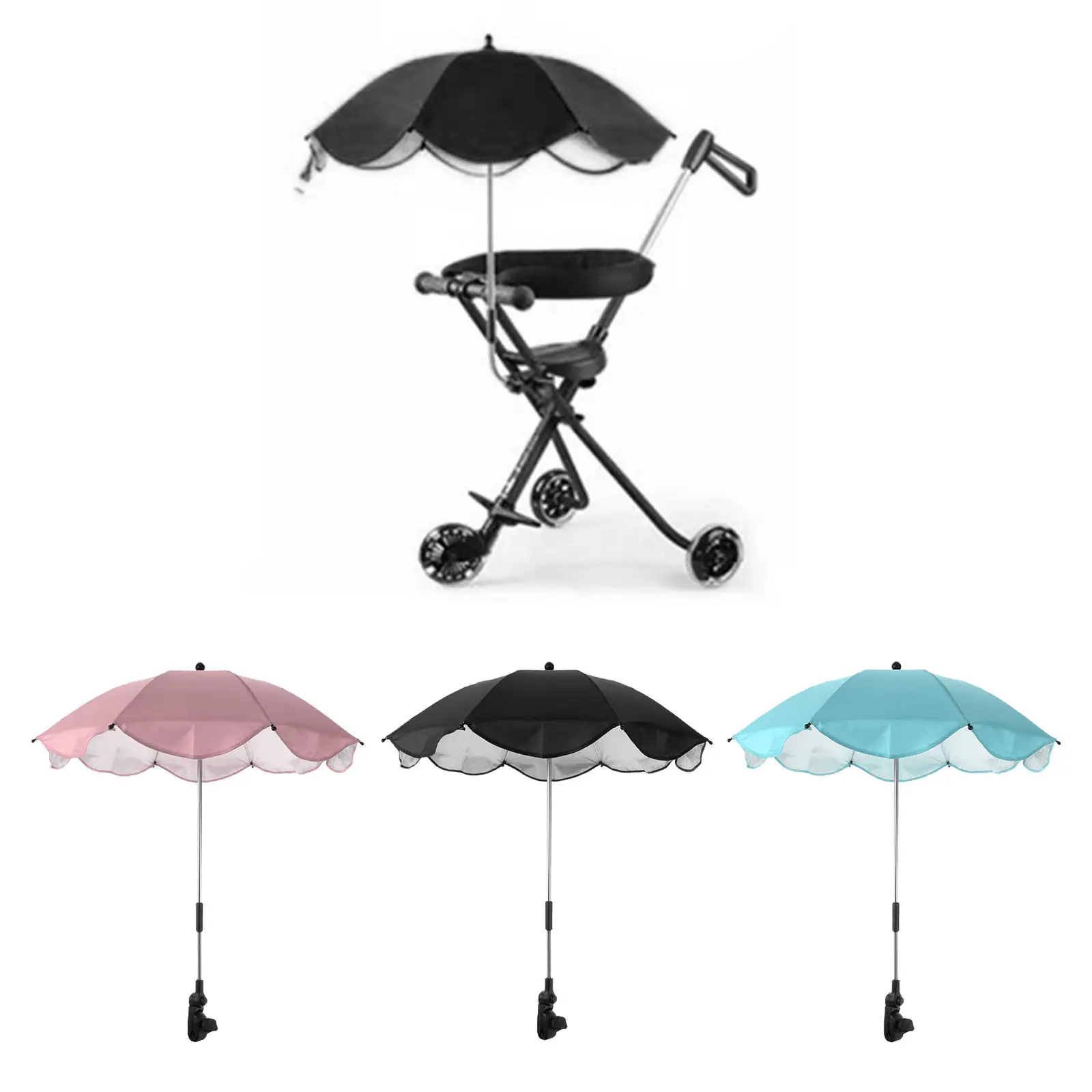 Baby Stroller Umbrella Stroller Parasol Folding 360 Degree UV Protection Canopies for Pushchair Pram stroller sun shade