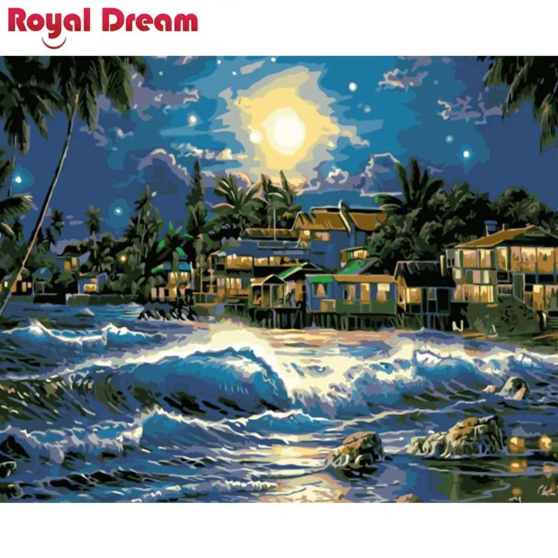 

Landscape Series DIY Painting By Numbers Handpainted Canvas Painting Home Wall Art Picture For Living Room Unique Gift