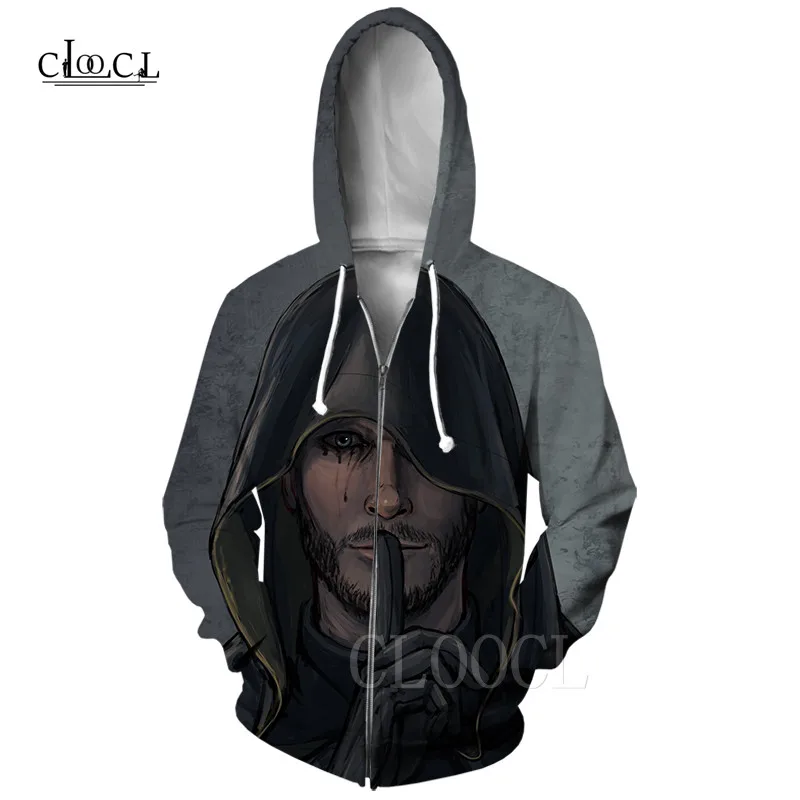Zipper Hoodie 8 Толстовки с капюшоном на молнии для косплея игры «Death Stranding», толстовки с длинным рукавом для мужчин и женщин, 3d-принт «маска смерти Stranding», куртка на молнии с капюшоном - Цвет: Zipper Hoodie 8