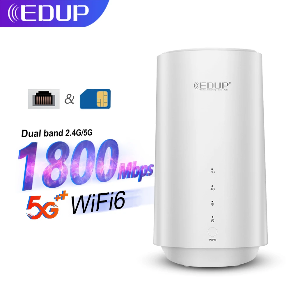 Wi-Fi-роутер EDUP 5G CPE 1800 Мбит/с WiFi6 двухдиапазонный разблокированный беспроводной