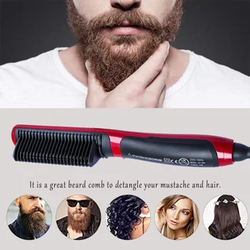 

1PC Electric Beard Straightening Comb Portable Beard Care Comb Household Hair Straightener Multi-purpose Hair Shaping Tool