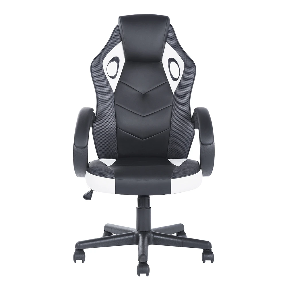

EGGREE Linton KD Leather Adjustable Swivel Office Chair for Living room, Office and Bedroom - White