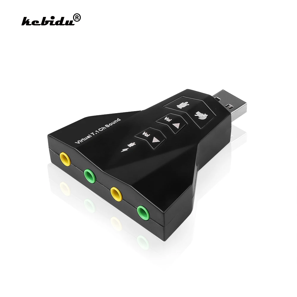 Звуковая карта kebiduHigh 2 в 1 3D внешняя звуковая с двойным USB цифровая двойная