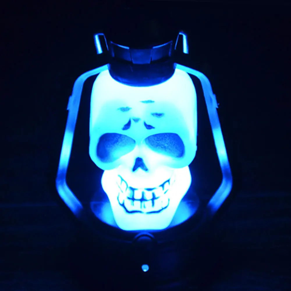 Portable LED Luminous Skull Mini Night Light Lamp For Halloween Decoration
