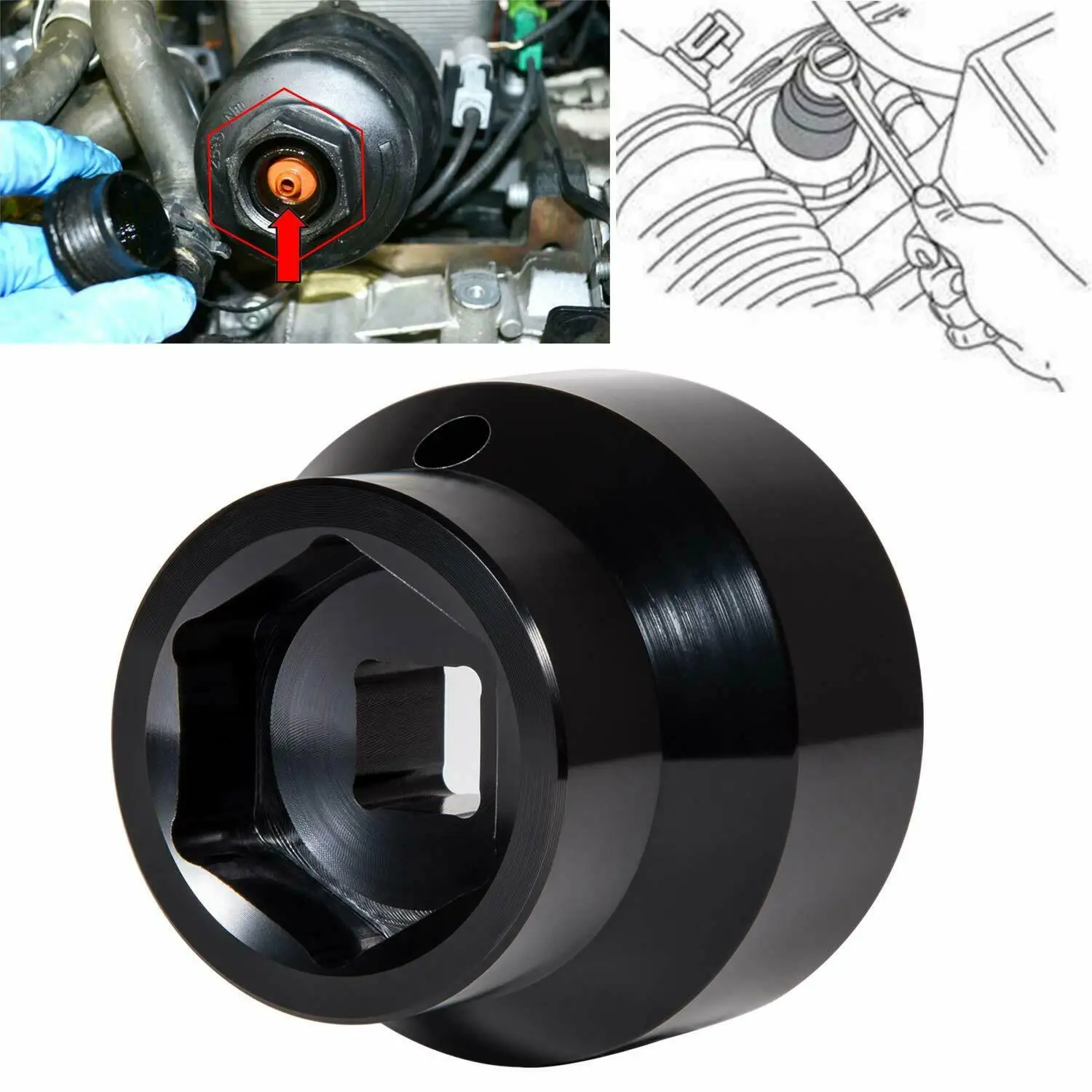 Chuang Qian 6.0l / 6.4l Powerstroke Diesel Fuel Filter/oil Filter Flip