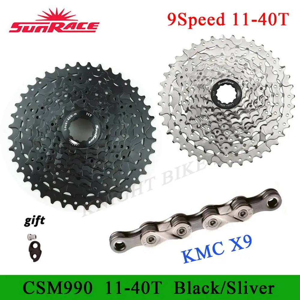 Sunrace CSM990 9 Speed Cassette X9 Chain Cogs 11 40T Mountain Bike