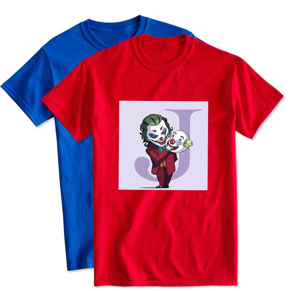 

Vogue Cartoon Joker Cute Printing Personality T shirt Ropa Mujer Streetwear Punk Women's shirt Loose O-neck Multicolor Tshirt