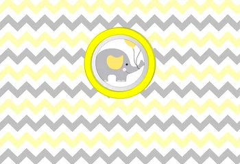 

Yellow chevron photo backgrounds vinyl funds elephant baby shower Backdrops photography for photo studio props photophone lv-655