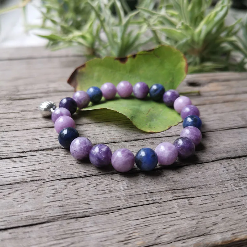 8mm Natural Ocean And Purple Star Stone Beads,Friendship Bracelet,Prayer Bracelet,Bring Sweet And Romantic Jewelry Gift For You
