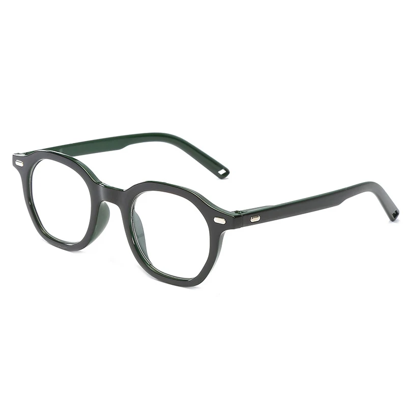 black green Reading Glasses Retro Round Men Women Vintage Ultralight Hyperopia Eyeglasses with Diopter+1.0~+4.0 - Цвет оправы: black green