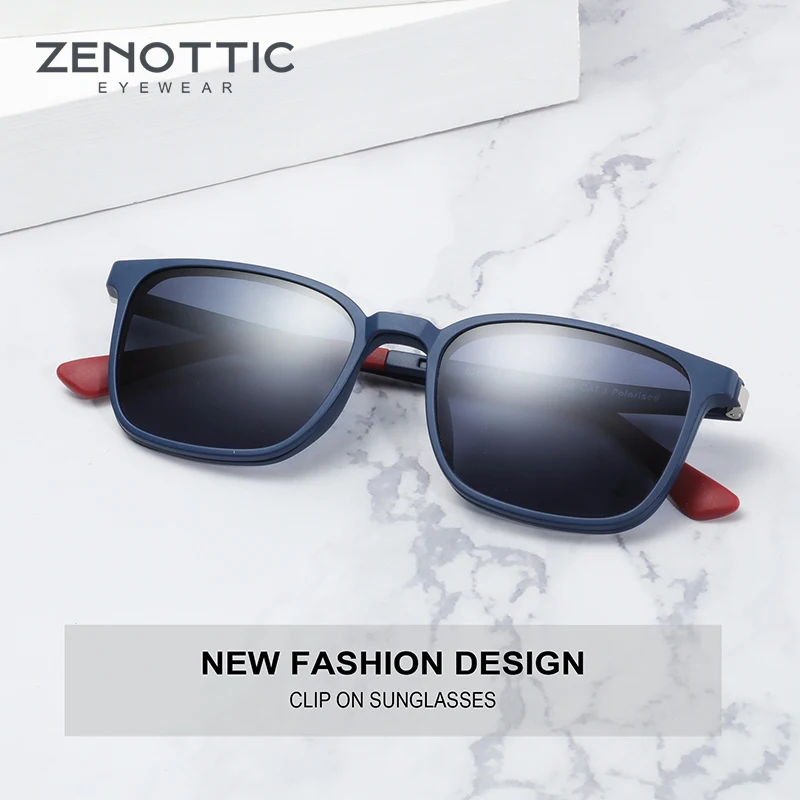 Солнцезащитные очки ZENOTTIC 2 в 1 с магнитной застежкой для мужчин поляризационные