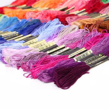 

200 skeins of multicolored yarn for cross needle embroidery Crocheting
