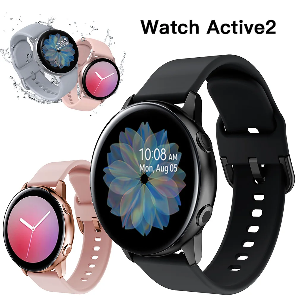 Сменный ремешок для Samsung Galaxy Watch Active 2 40 мм 44 20 мягкий силиконовый браслет Active2 bands |