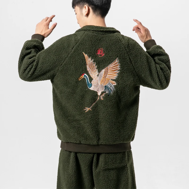 Sinicism Store, Мужская винтажная бархатная хлопковая куртка, осенняя утолщенная тонкая куртка, Мужская Уличная куртка в китайском стиле, 5XL - Цвет: 1742ArmyGreen